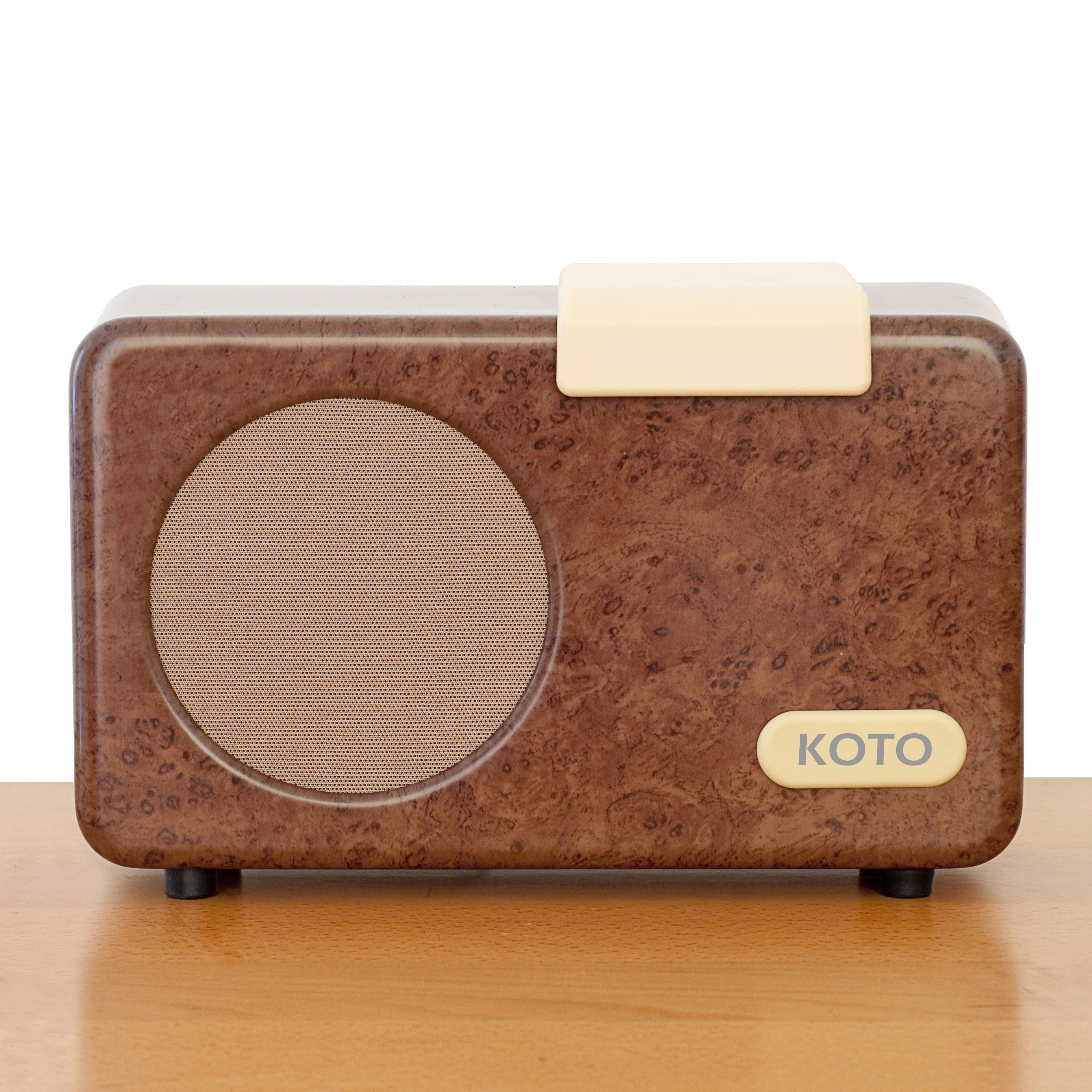 Walnuss-farbener Simple Music Player